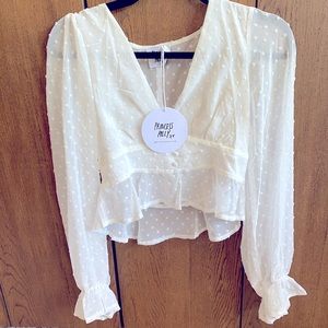 Princess Polly cropped shirt